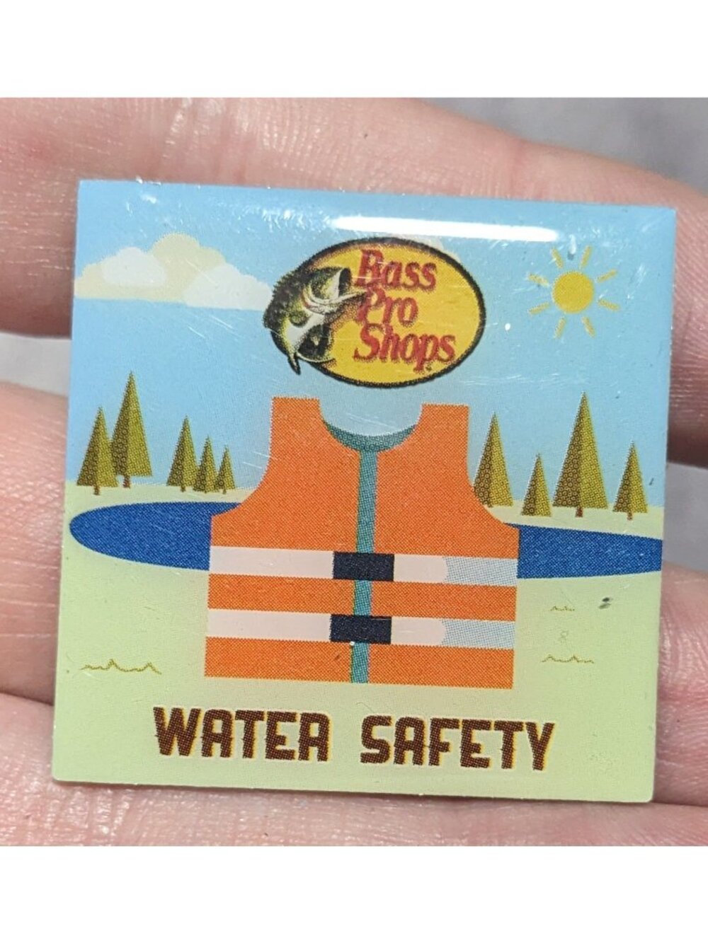 Outdoorsy Gorpcore Bass Pro Shops Water Safety Lapel Pin